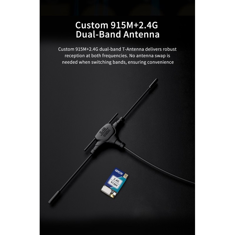 ELRS Nano 915M/2.4G Dual-Band Receiver Module 2.4GHZ 900MHZ RX Antanna for FPV Racing Drone Parts