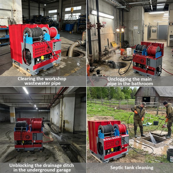 RJHT-680N 600L Wireless Remote Pipeline Dredger High Pressure Water Jet Sewer Unclogging Machine