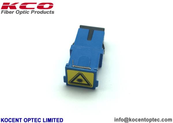 SC UPC Simplex Auto Shut Fiber Optic Network Adapter No Flange Plastic Material
