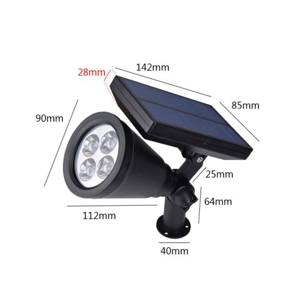 Energy Saving Solar Light Outdoor Wireless Motion Detector Led Lamp with Solar Panel