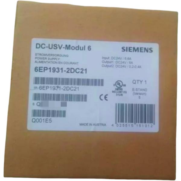 SIEMENS 6EP1931-2DC21 SITOP DC UPS MODULE 24 V/6 A インターフェイスなしの断絶のない電源 24 V DC/6.85 A