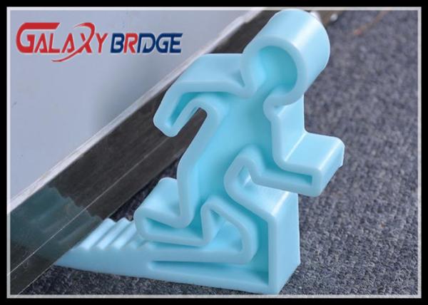 Funny Design Glass Door Stopper , Soft Plastic Man Glass Shower Door Holder PVC Blue Man Door Stopper