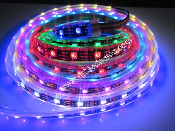IP65 waterproof half silicone tube led strip sk9822