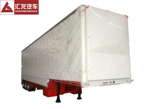 13 Ton  PVC Cover Curtain Side Trailer Simple Operation With Air Guide Sleeve