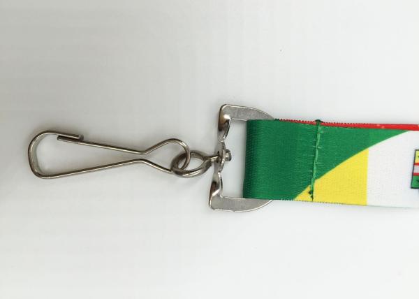 Colorful Custom Woven Lanyards , Id Card Lanyard With Breakaway Buckle 