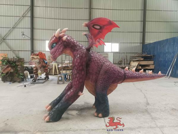 Adventure Park Carnival Parade Attractive Animatronic Realistic Dragon Costume