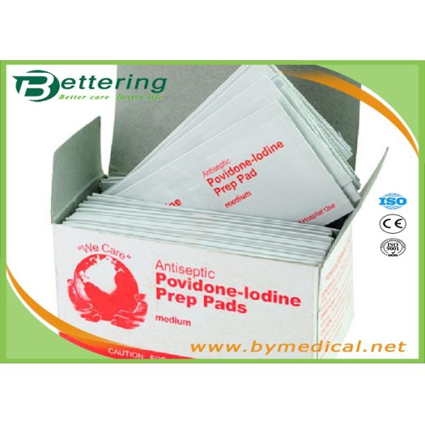 Antiphlogosis Povidone Iodine Prep Pad Wipe Cleanser Swab For Skin Cleaning / Disinfecting