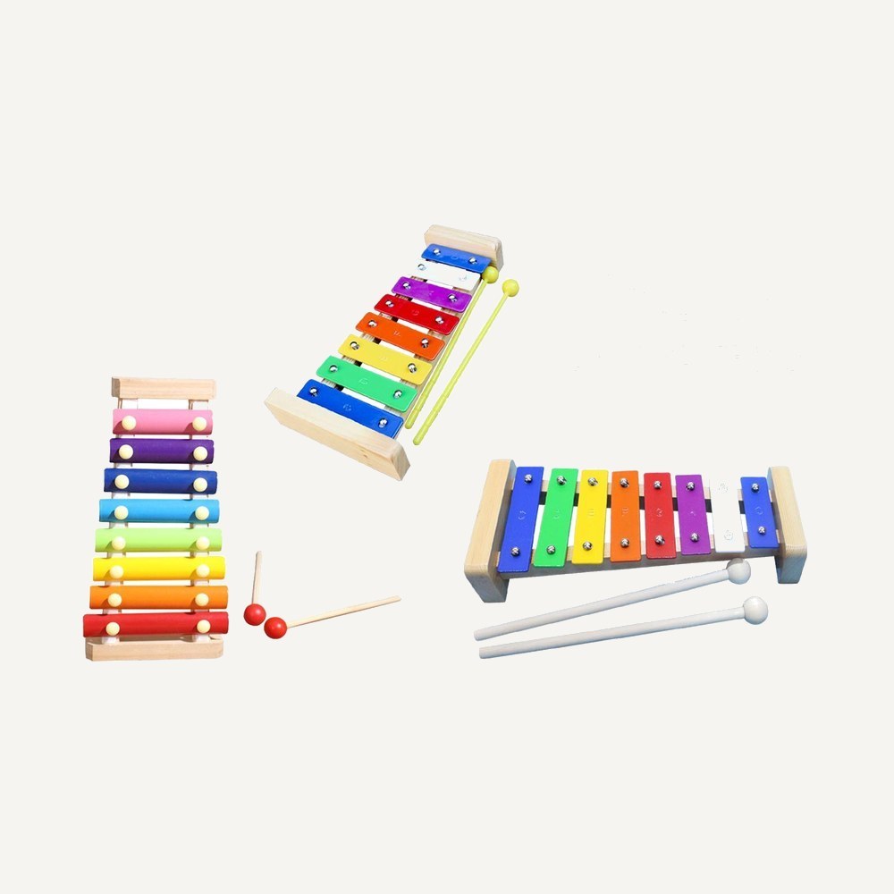 Rainbow Wooden Metallophone for Kids