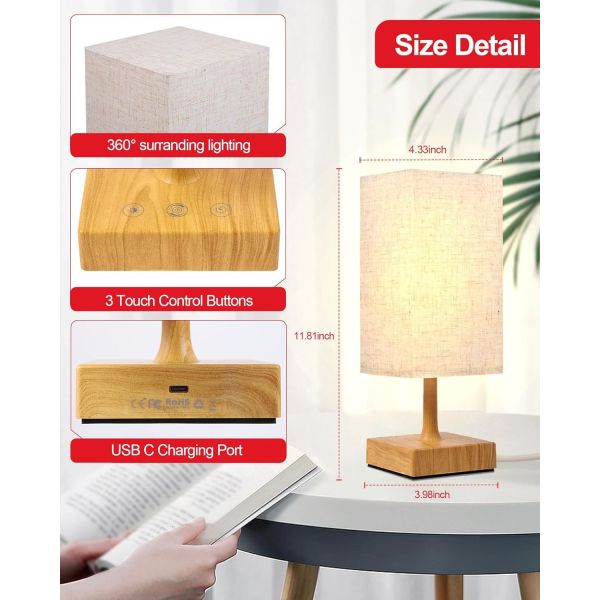 4 Color Temperatures 670nm Red Light Sleep Aid Lamp with Dimmable Brightness and Timer Function