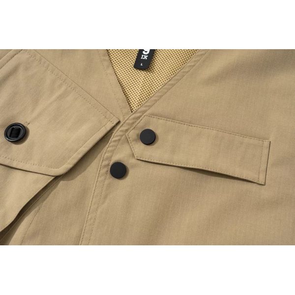                  Vintage Fall Fashion Multi Pocket Solid Casual Cargo Sleeveless Vest             