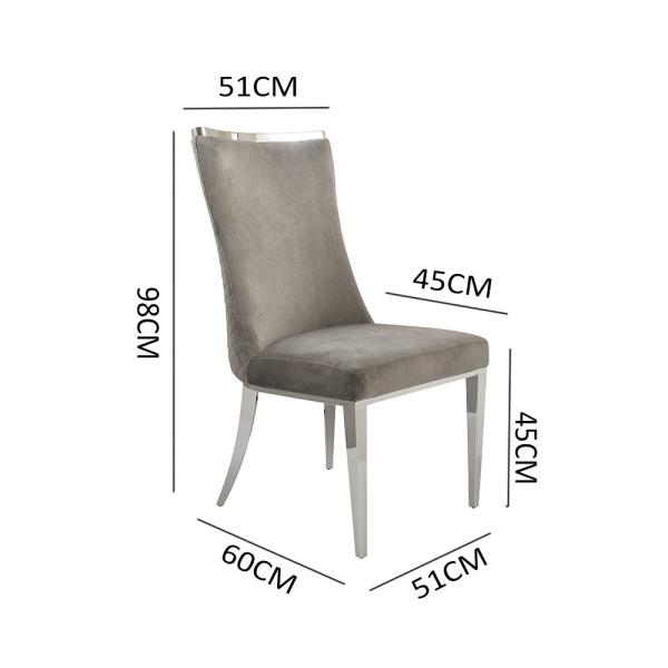 Kitchen Fabric Upholstered Dining Chair Abrasion Resistant Durable