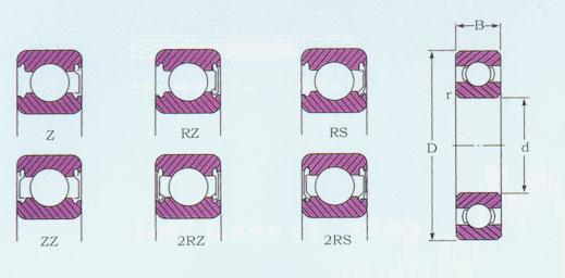 Миниатюра 683 684 685 686 687 688 689 подшипник мотора шарикоподшипника паза ZZ 2RS глубокий