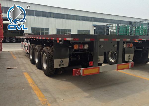 New 40 Feets 3 Axles Trailer Flatbed Container Semi Trailer Trucks Heavy Duty Flatbed Trailer