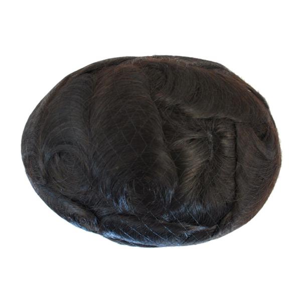 1B Black Hair Fast Shipping Wholesale Price Full Thin Skin 0.06-0.08 0.10-0.12MM PU Toupee REMY Hair Man Toupee