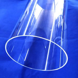 Кварцевые стеклянные трубы большого диаметра Фабрика продажа огневой полировки расплавленные цилиндровые трубы