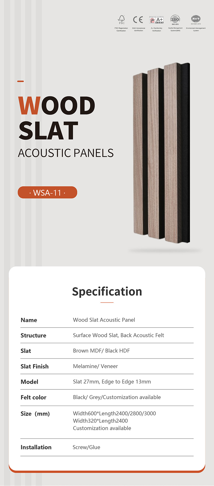 Нобелевская ореховая древесина с пластинкой 600x2400 600x3000 мм