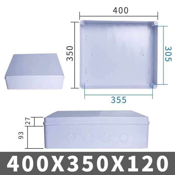 400x350x120mm 16 Entry Holes IP65 Plastic Abs Electrical Knockout Boxes Waterproof