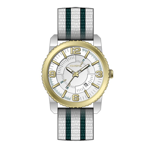 Men's Nylon Strap Large Face Watches Alloy Round Case Wrist Sports Watch
