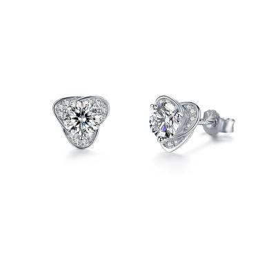 Émeraude coupé VVS Moissanite bijoux 925 Sterling Silver Boucles d'oreilles 8 mm