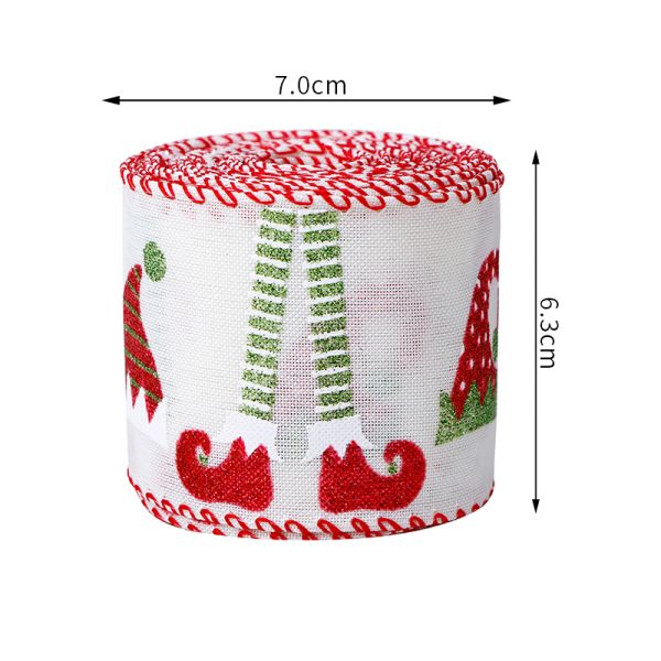 MSD Customized Christmas Wired Ribbon Roll 2.5 Inch Polyester Christmas Tree Ribbons
