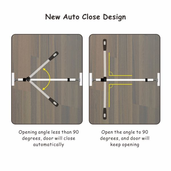Extendable Metal Baby Safety Gates 72.5cm Height Wall Mount Gates