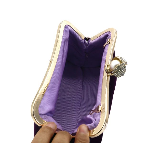 Flora Diamond Black Evening Clutches For Weddings 23cm×9cm×16cm