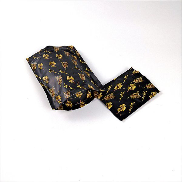 A impressão original do teste padrão levanta-se a folha de alumínio alinhada fechamento do zíper do malote do café