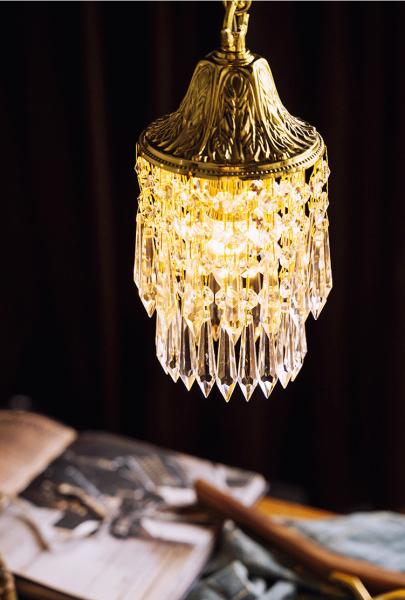 Pendente moderno da forma que ilumina o quarto de Crystal Glass Hanging Bedside Luxury