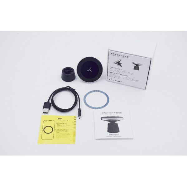 2 In 1 Wireless Charging Car Mount , Air Vent Car Phone Holder Wireless Charger Black Color