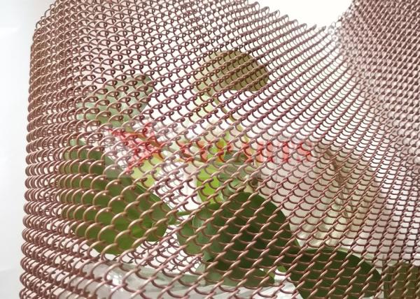 Aluminum Chain Link Metal Mesh Curtain 1mm Dia 6mm Aperture
