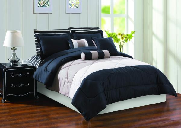 Black White Printed Microfiber Comforter Queen Size Home Microfiber Quilt For Winter