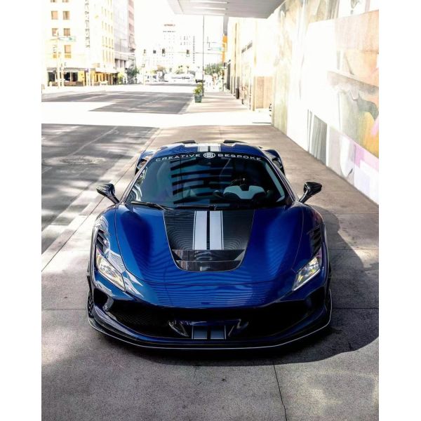 240 X 80 X 50mm Ferrari Body Kit KEYV Style Front Splitter Diffuser Carbon Fiber