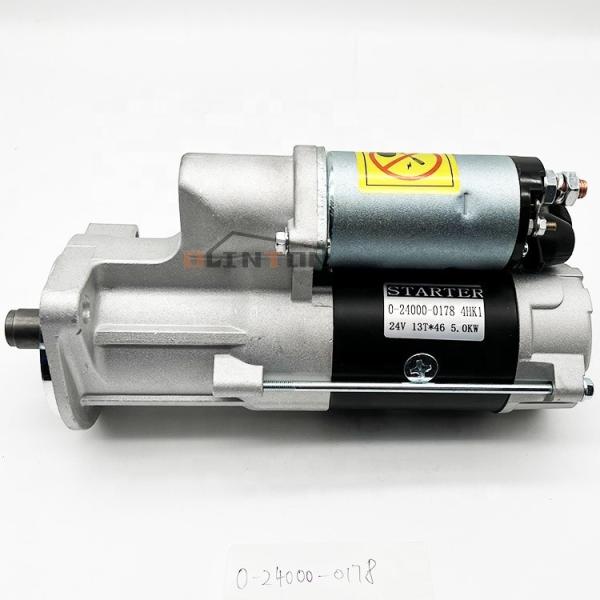 Excavator Spare Parts 24V 4HK1 6HK1 Starter Motor For Isuzu ZAX200-3 ZAX230-5 0-24000-0178