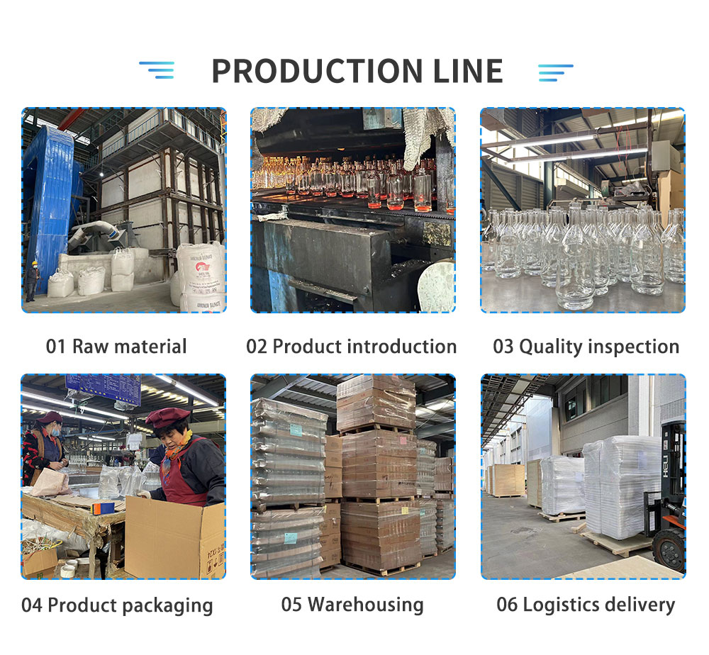 Прозрачное стекло Водка Виски Бутылки 375 мл 500 мл Супер Флинт Стекло Ликер Дух Т Корка