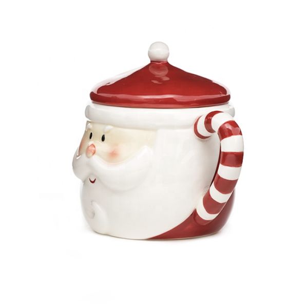 Рождественская кружка 3d Санта Формированный керамический Санта Кофе Рождественский подарок Ручная живопись Санта Клаус кружка Порцелановые кружки