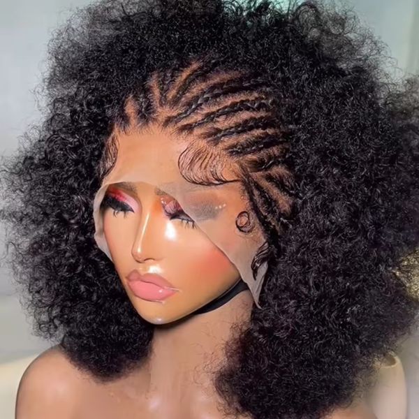 100% Human Hair Blend Virgin Wigs Remy Hair Grade Lace Front Wigs