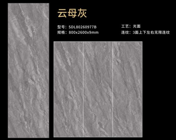 800*2600mm Coffee Shop Indoor Porcelain Tiles with Stain Resistance