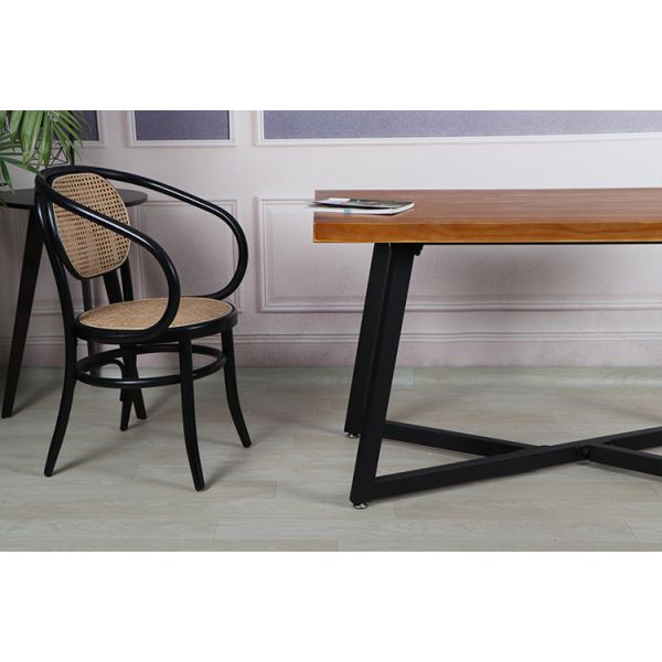 стул Thonet Bentwood высоты 80cm черные/стулья ротанга Tomile Bentwood