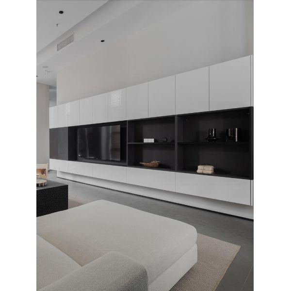 ТВ живущей комнаты 2.8m всемогущее включает шкаф в набор отложенных изменений ТВ стены СИД деревянный с камином Stuya