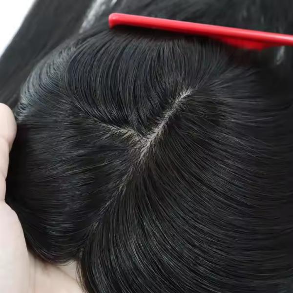 Silk Base Wig Topper Human Hair Wig 100% Unprocessed Virgin Cuticle Aligned Human Hair