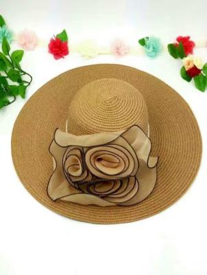 Womens Wide Brim Straw Beach Hat With 100% Raffia Straw Outdoor Protecting Available
