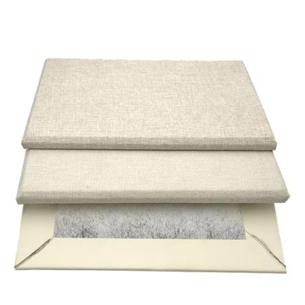 1200 X 600 Fabric Acoustic Wall Panel Adhesive Fiberglass Sound Absorbing Fabric Coverd