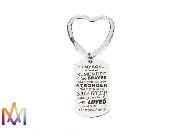 No Distortion Polished 304 Stainless Steel Engraved Keychain
