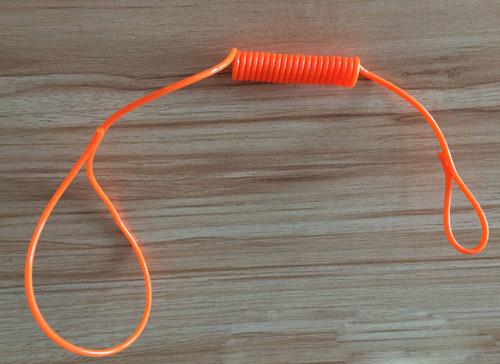 Small quantity available fashion plastic stopdrop tooling coil lanyard cable with loops