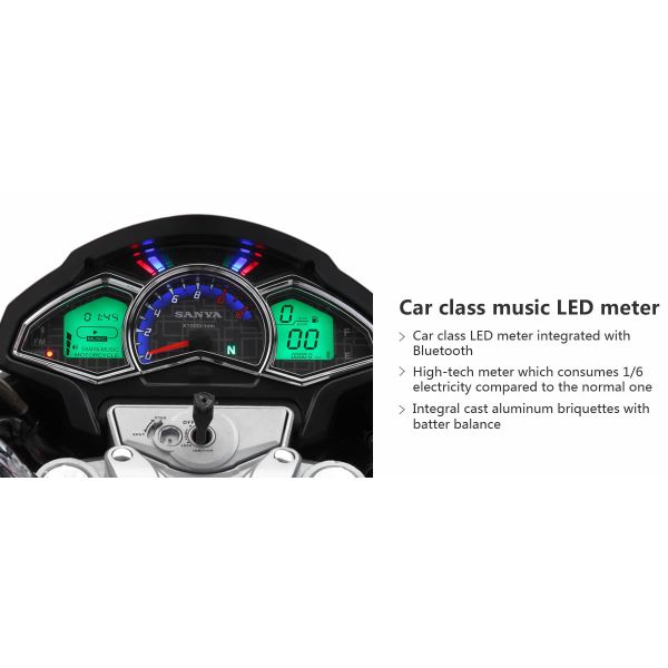 Energy Saving Road Legal Enduro Bikes LCD Meter Integrated With Bluetooth Music