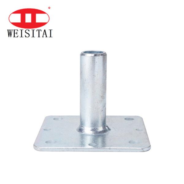 Q235 personalizou o andaime Jack Base Plate do giro 48MM do metal