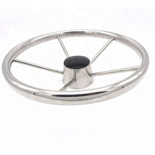 SGS 200KG 316 Stainless Steel Marine Boat Steering Wheels Plastic Polish