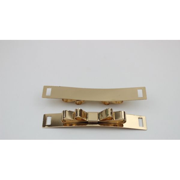 Metal shoe hardware accessories gold butterfly bow shape iron sheets shoelace buckles