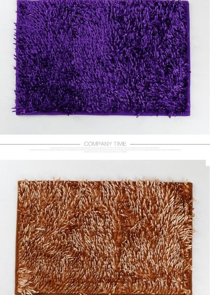 Plush Chenille Retangular Home Microfiber Towel , Bathroom Floor Mat Non Slip
