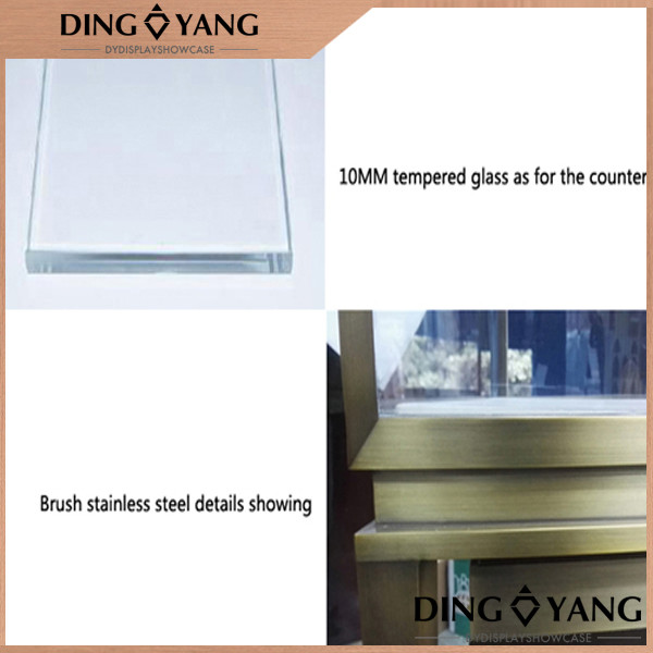 OEM прямоугольный витрина украшений из нержавеющей стали